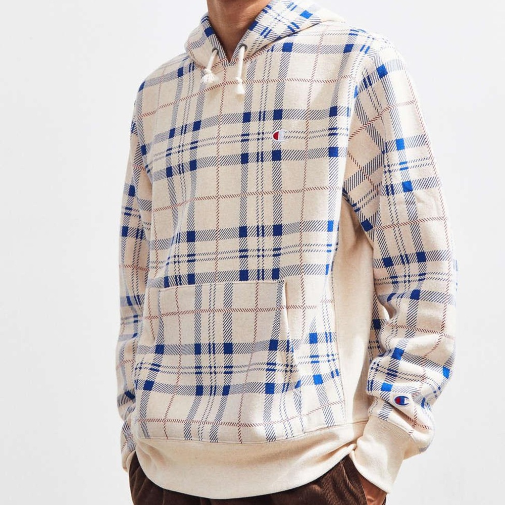 OU Exclusive Champion Blue Plaid Sweatshirt